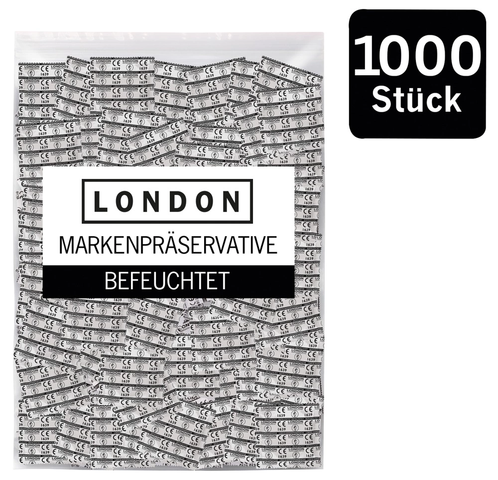 London Classic skaidrūs prezervatyvai su silikoniniu lubrikantu, 52 mm, 1000 vnt.
