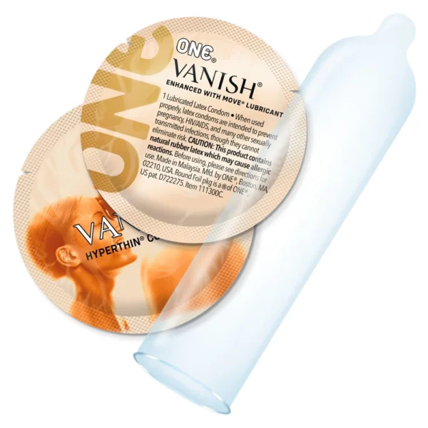 ONE Vanish Hyperthin skaidrūs latekso prezervatyvai, 12 vnt.