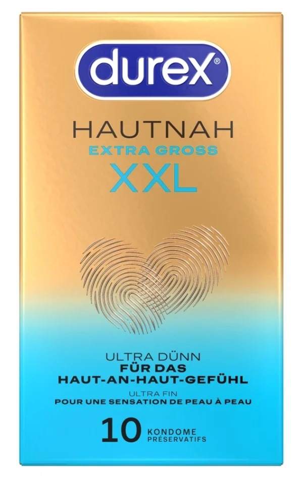 Durex Hautnah Extra Gross XXL latekso prezervatyvai, 60 mm, 10 vnt.