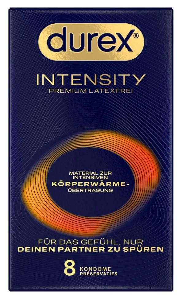 Durex Intensity ypač ploni nitriliniai prezervatyvai be latekso, 56 mm, 8 vnt.
