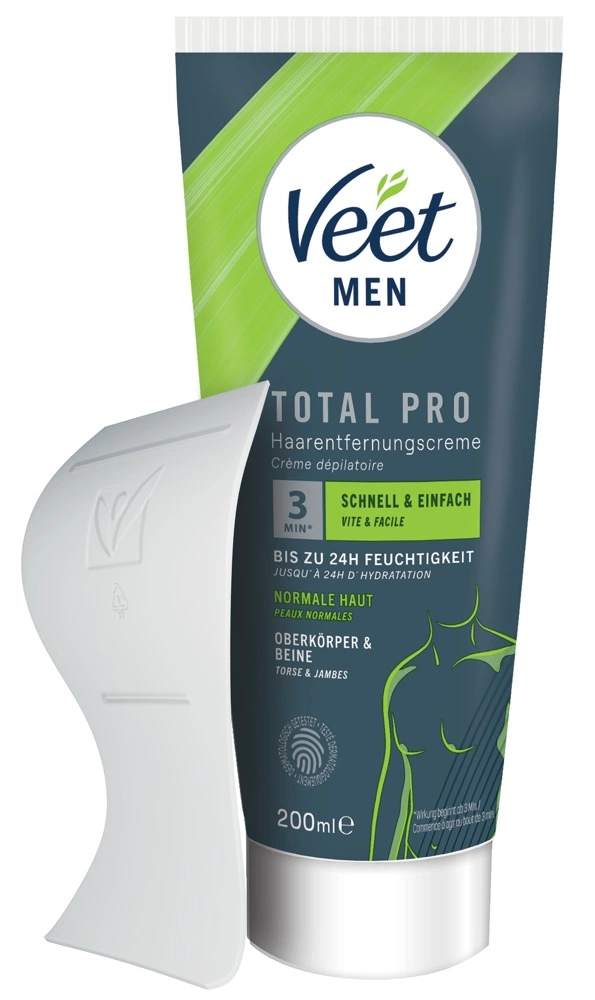 Veet Men Total Pro depiliacinis kremas vyrams, 200 ml