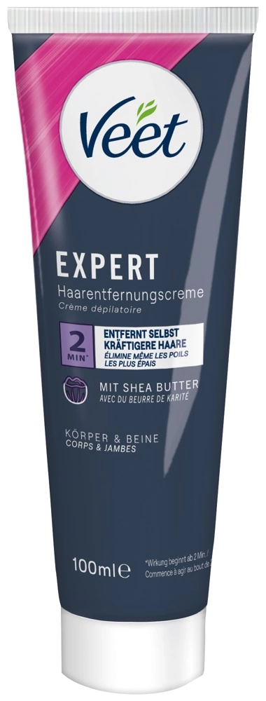 Veet Expert depiliacinis kremas kūnui ir kojoms su taukmedžio sviestu, 100 ml