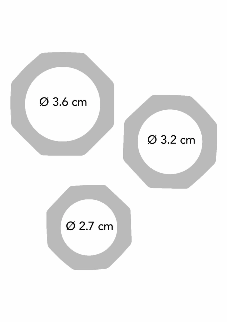 ToyJoy Power Halo varpos žiedų rinkinys, 3 silikoniniai žiedai, juodi