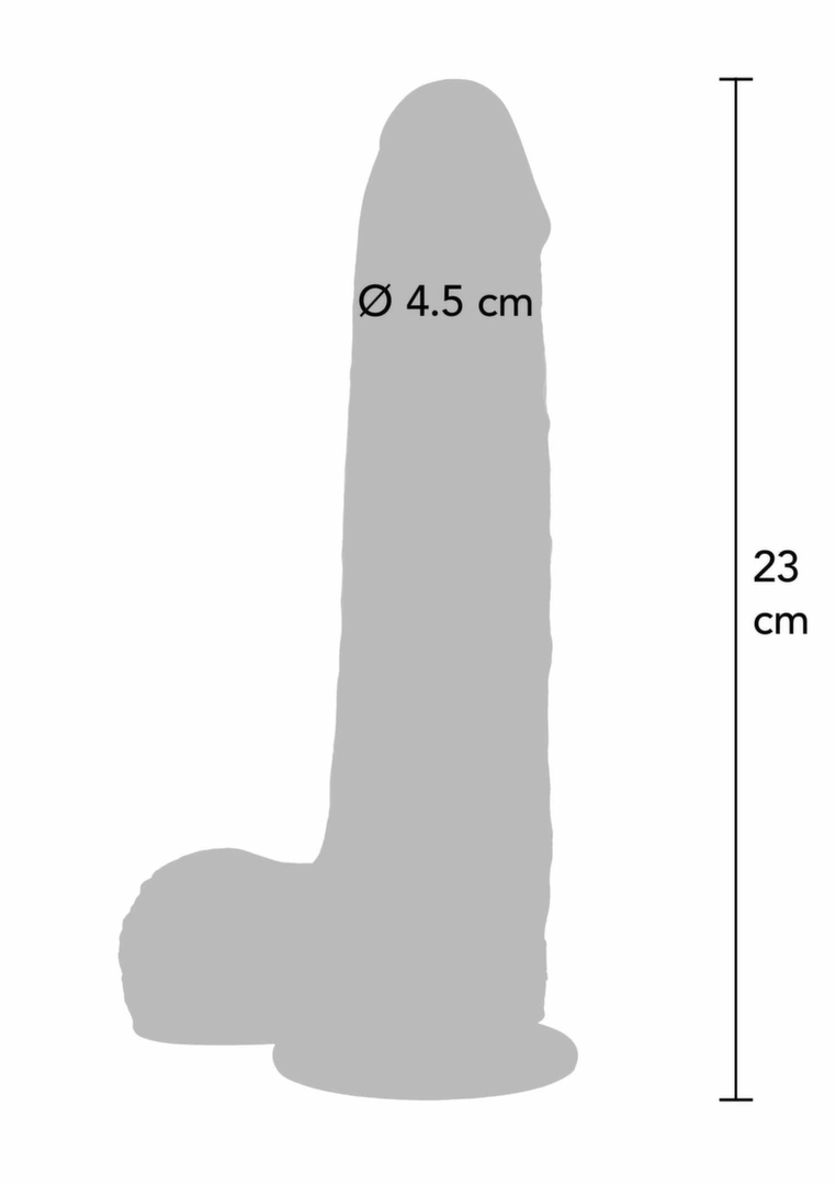 ToyJoy Foreskin vibruojantis dildo 23 cm su judančiu paviršiumi ir žiedu-pulteliu