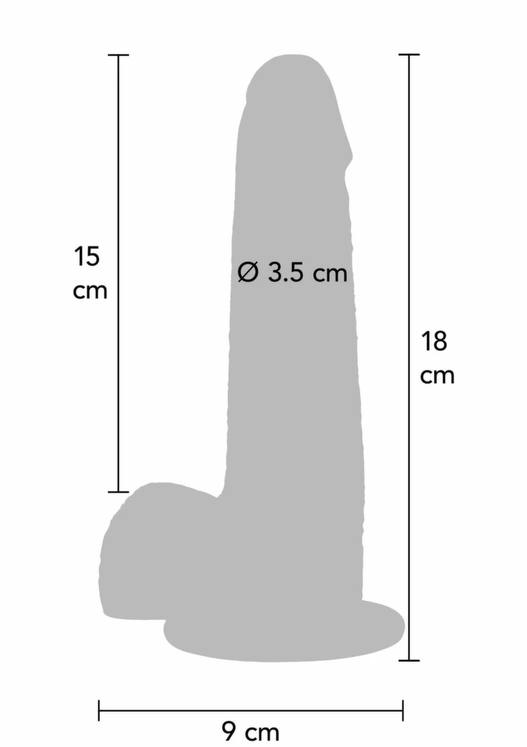 ToyJoy Get Real Skin Foreskin silikoninis dildo su judančia danga, 18 cm
