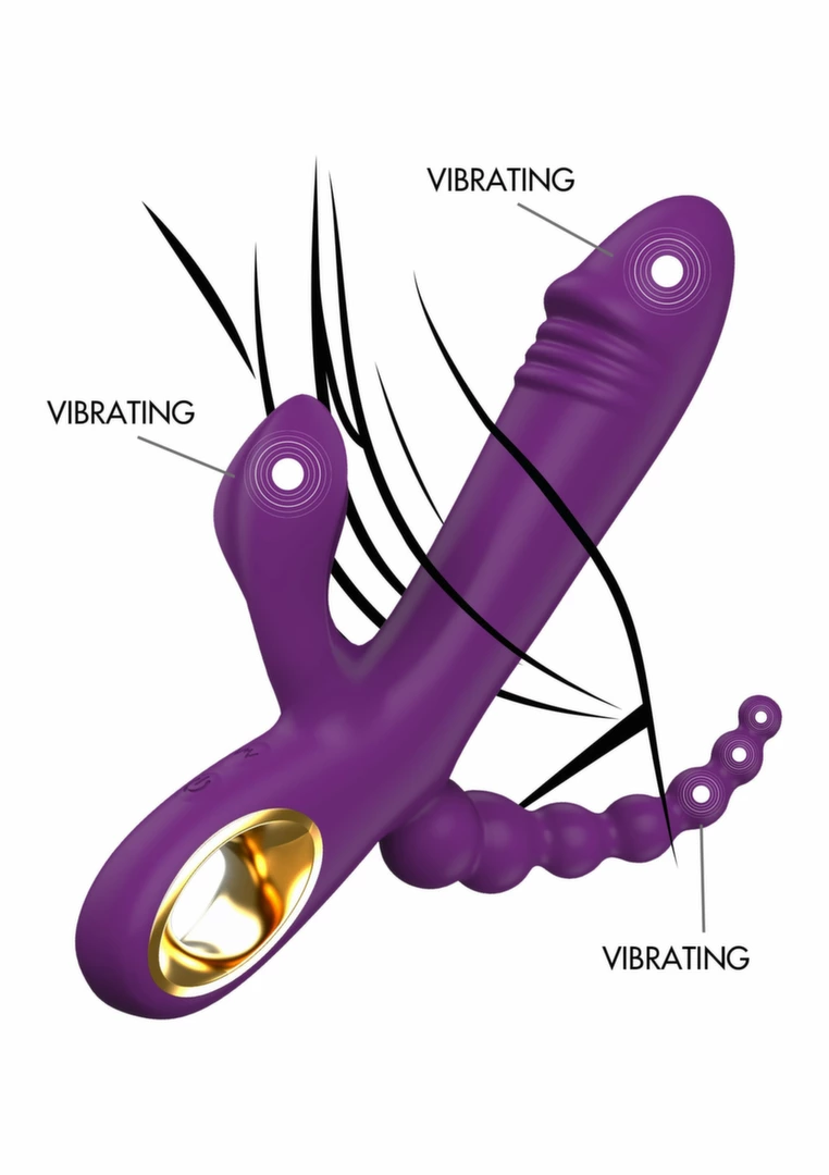 ToyJoy Caleona Triple Temptation vibratorius su trimis varikliais ir 10 režimų