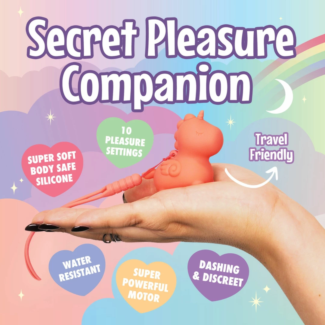 Creative Conceptions Unihorn Mini Peachy Pony kompaktiškas vibratorius, rožinis