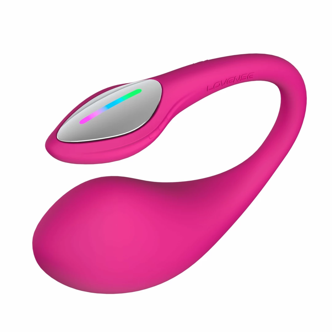 Lovense Lush 4 vibruojantis kiaušinėlis su LED uodegėle, valdomas programėle, rožinis