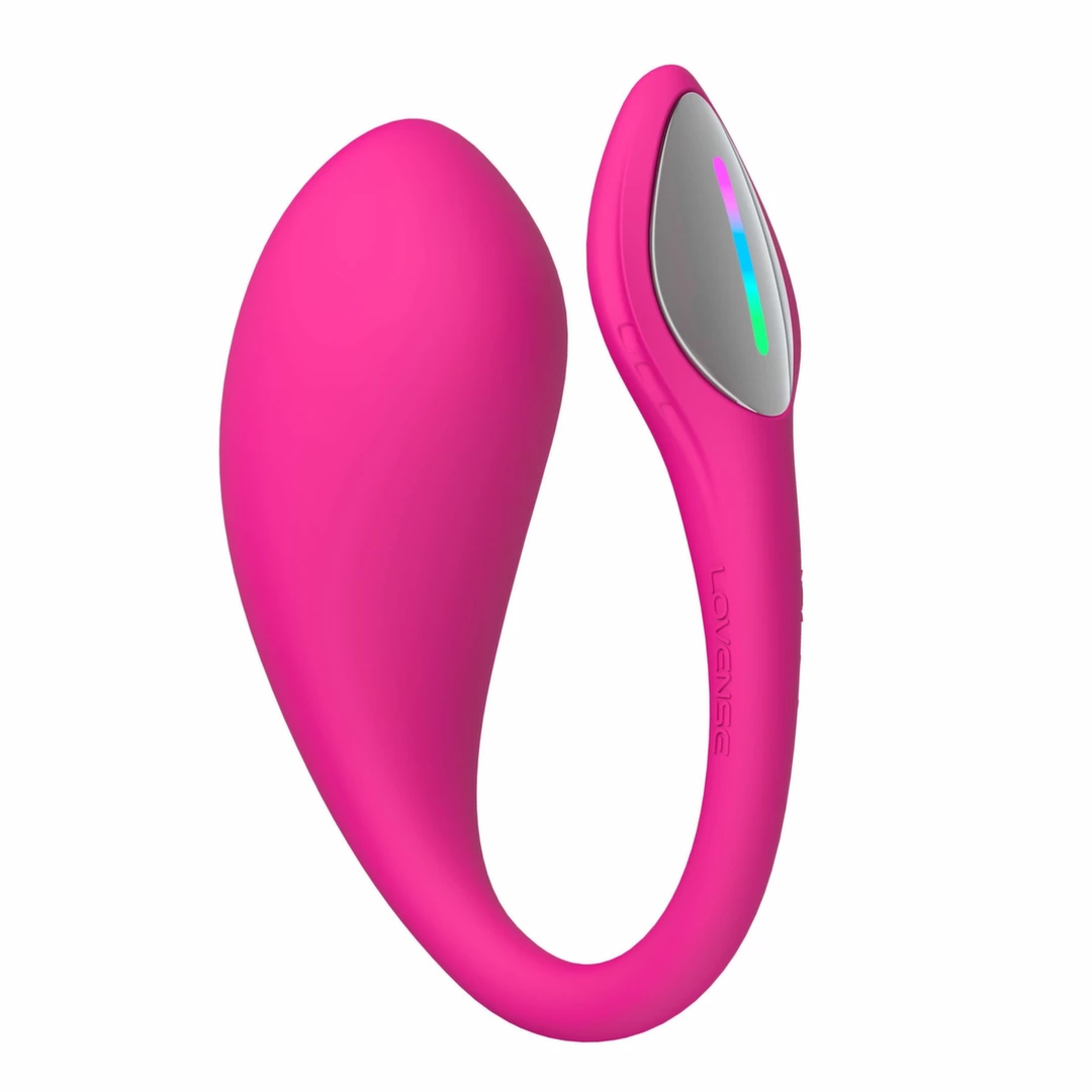 Lovense Lush 4 vibruojantis kiaušinėlis su LED uodegėle, valdomas programėle, rožinis