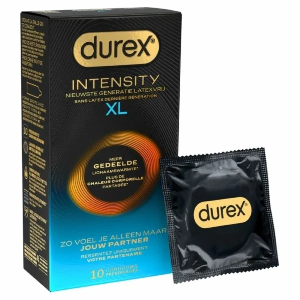 Durex Intensity XL prezervatyvai, 61 mm, ultra ploni, 10 vnt.