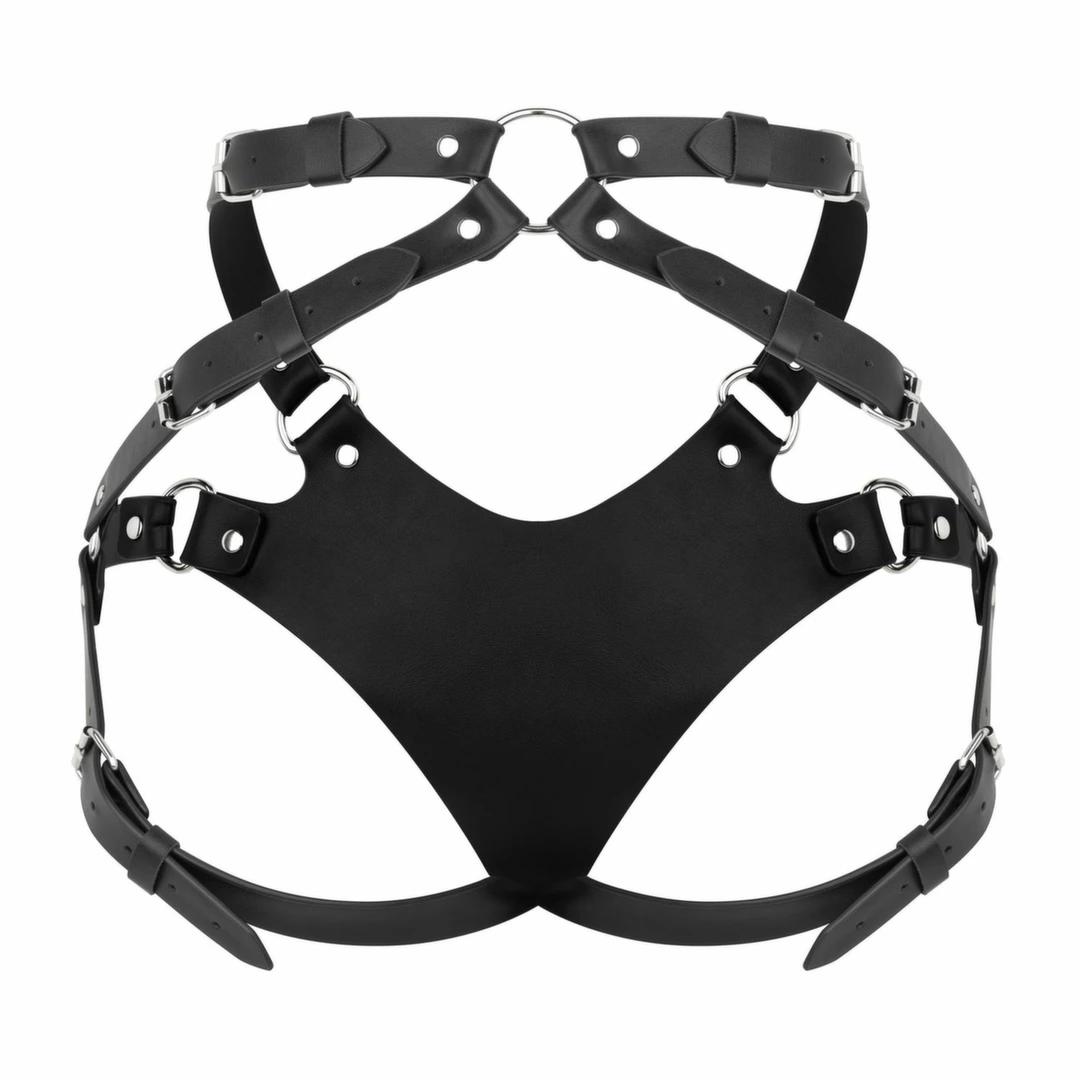 No-Parts Blake strap-on diržai su 3 žiedais, juodi