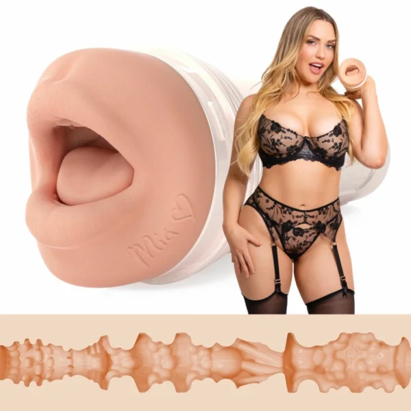 Fleshlight Girls Mia Malkova Headshot masturbatorius su spiraline tekstūra, SuperSkin