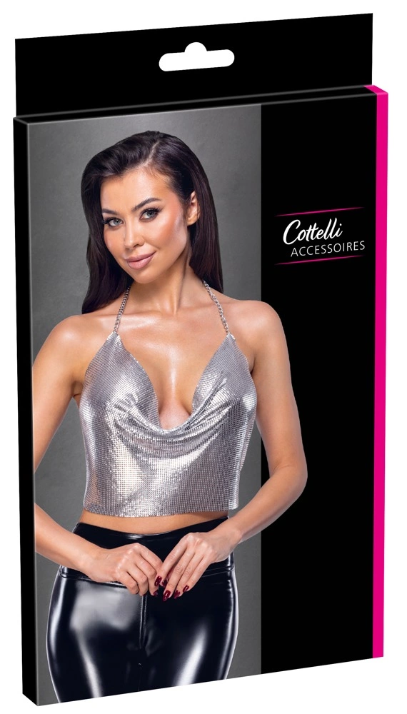Cottelli Accessoires sidabrinis metalinis topas su reguliuojamomis grandinėlėmis