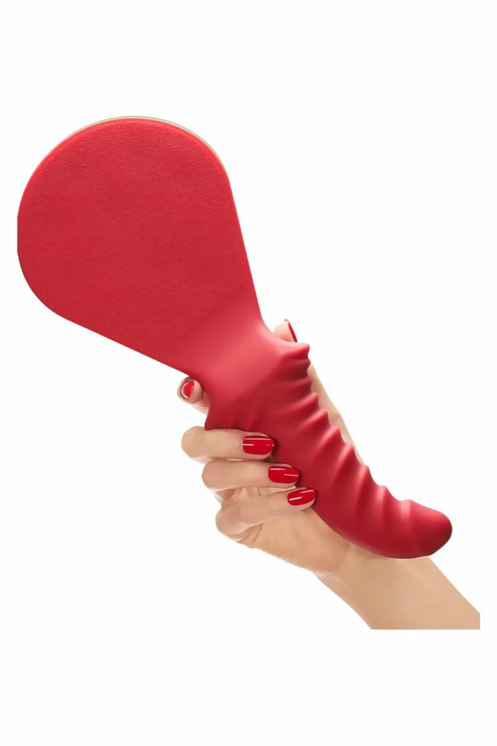 Fun Factory Buck Dich plakimo mentelė iš silikono, raudona, 31,5 cm