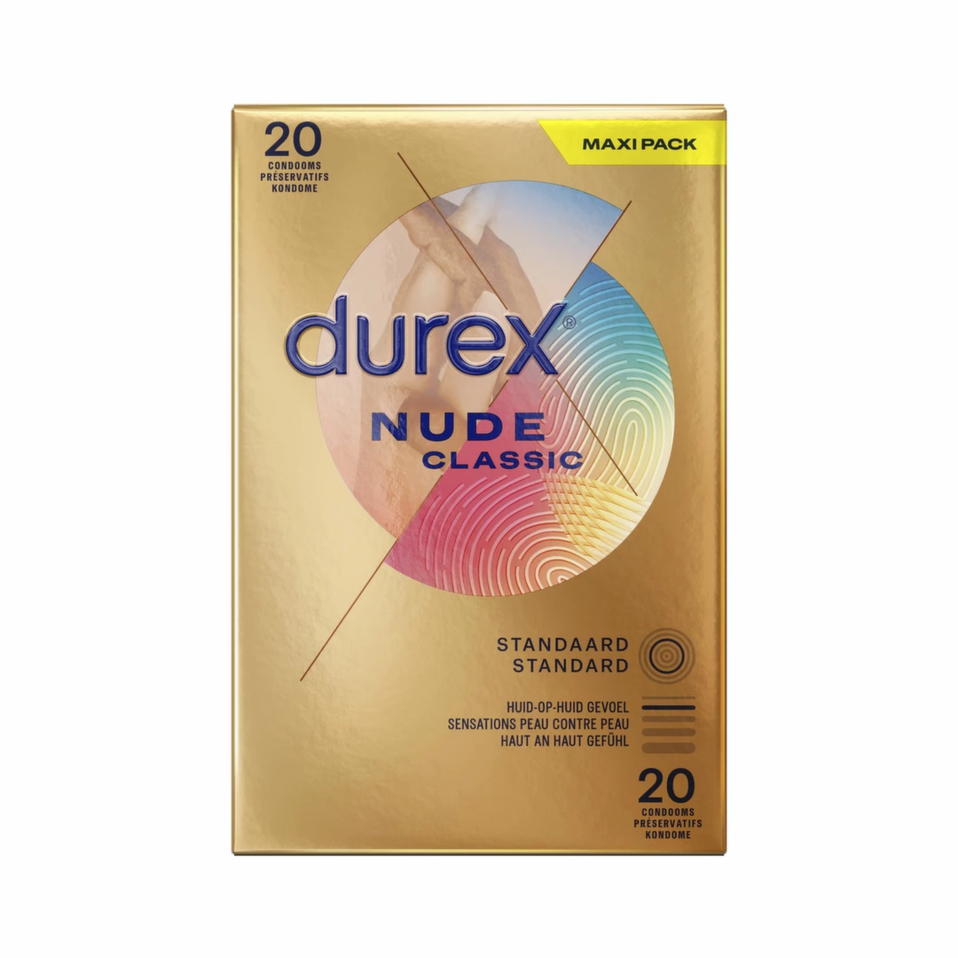 Durex Nude Ultra Thin ypač ploni prezervatyvai, 20 vnt.