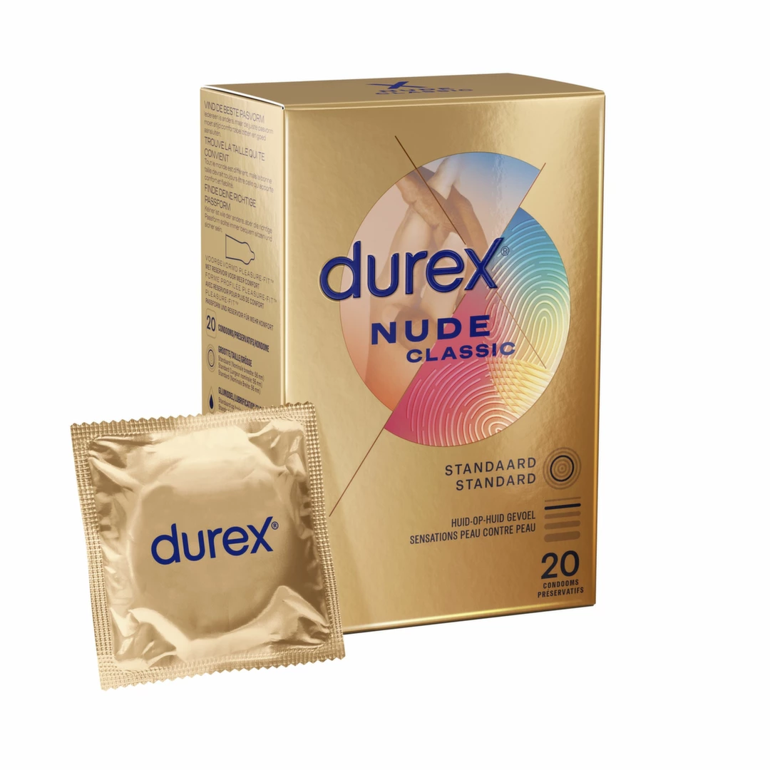 Durex Nude Ultra Thin ypač ploni prezervatyvai, 20 vnt.
