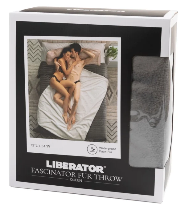 Liberator Fascinator dvipusis apsauginis pledas su dirbtiniu kailiu, pilkas ir juodas