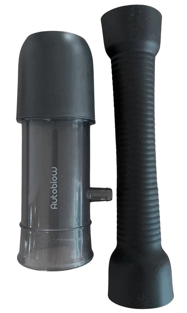 Autoblow VacuGlide cilindras su įdėklu ir dangteliu, M dydis, 17 cm