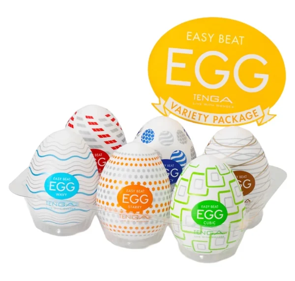 Tenga Egg Variety Pack Standard vienkartinių masturbatorių rinkinys, 6 vnt.