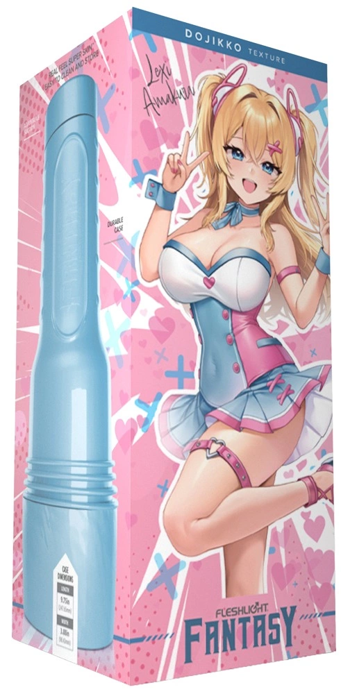 Fleshlight Fantasy Lexi Amakura Dojikko masturbatorius, anime leidimas, 25 cm