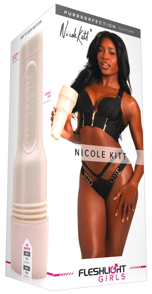 Fleshlight Nicole Kitt Purrrrrfection masturbatorius, Superskin, 25 cm