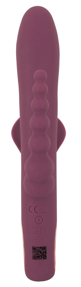 You2Toys Slim Triple Plum vibratorius 3 viename, atsparus vandeniui, violetinis
