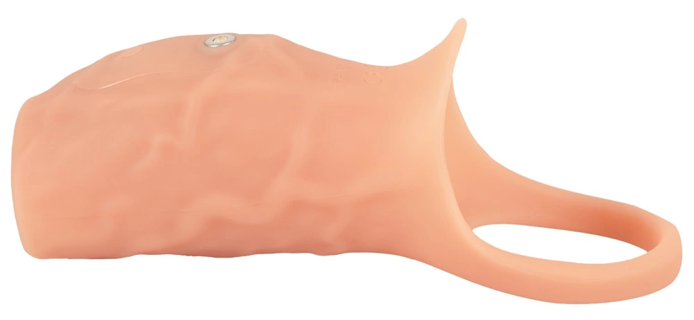 Realistixxx RealSleeve Open vibruojantis penio antgalis atviru galu, 14 cm
