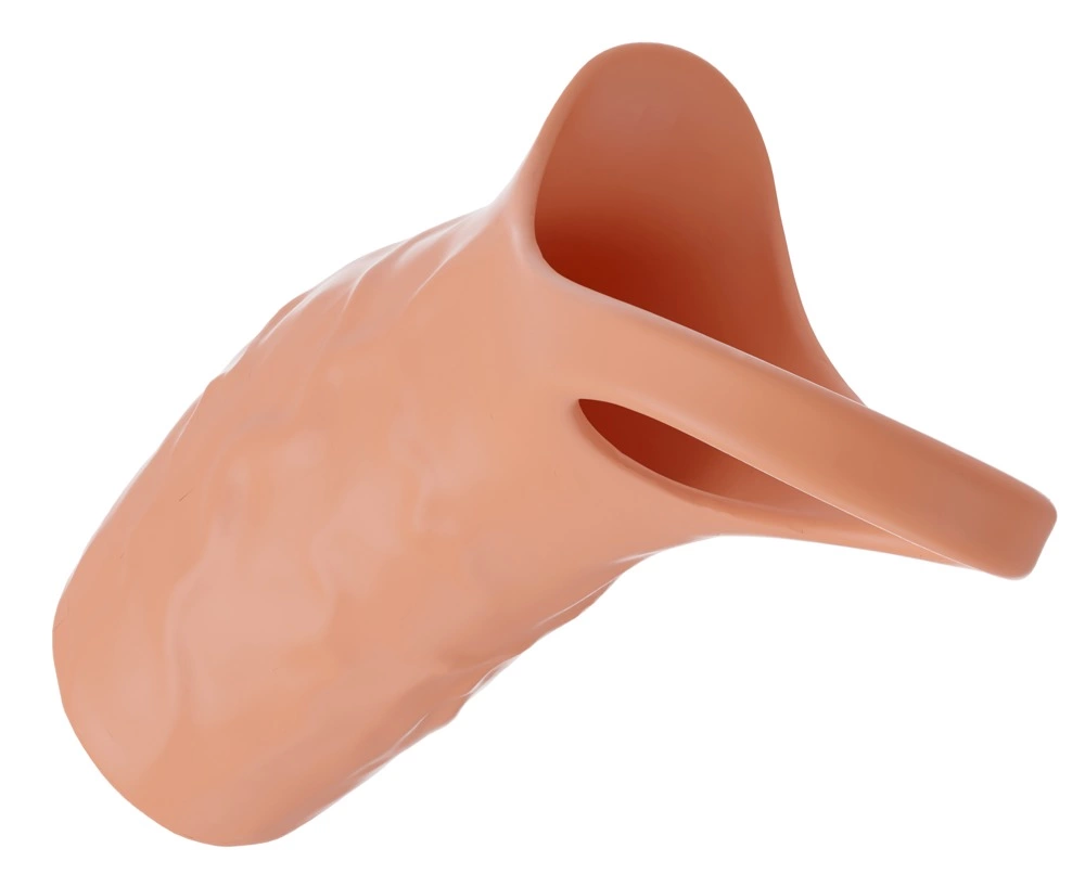 Realistixxx RealSleeve Open vibruojantis penio antgalis atviru galu, 14 cm