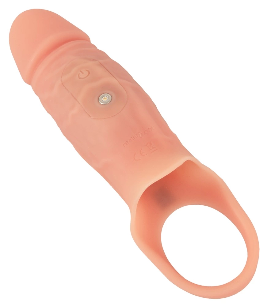 Realistixxx RealSleeve Close vibruojantis penio antgalis, 18 cm