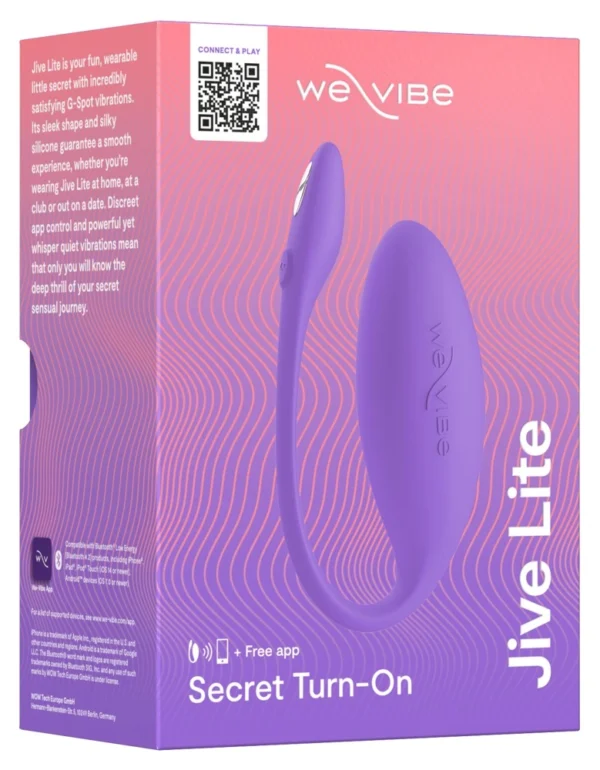 We-Vibe Jive Lite nešiojamas vibratorius, valdomas programėle, violetinis