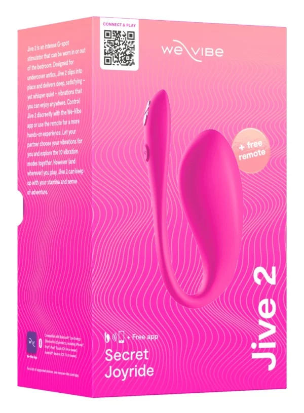 We-Vibe Jive 2 nešiojamas vibratorius su pulteliu, valdomas programėle, mėlynas