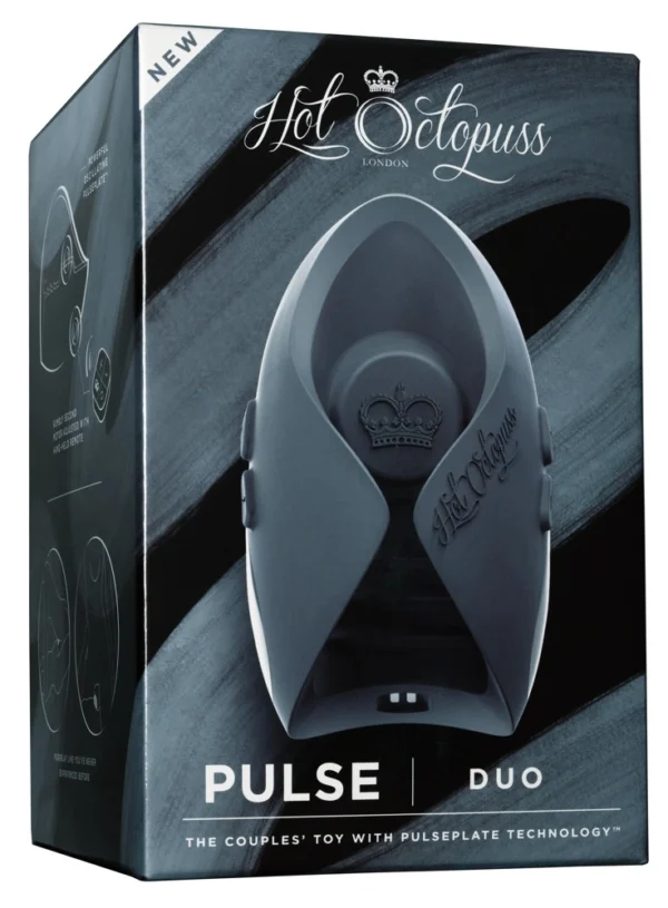 Hot Octopuss Pulse Duo 2025 PulsePlate masažuoklis su pulteliu, juodas