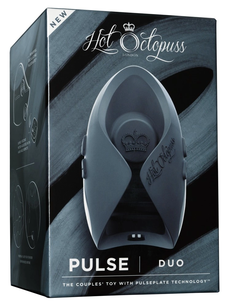 Hot Octopuss Pulse Duo 2025 PulsePlate masažuoklis su pulteliu, juodas