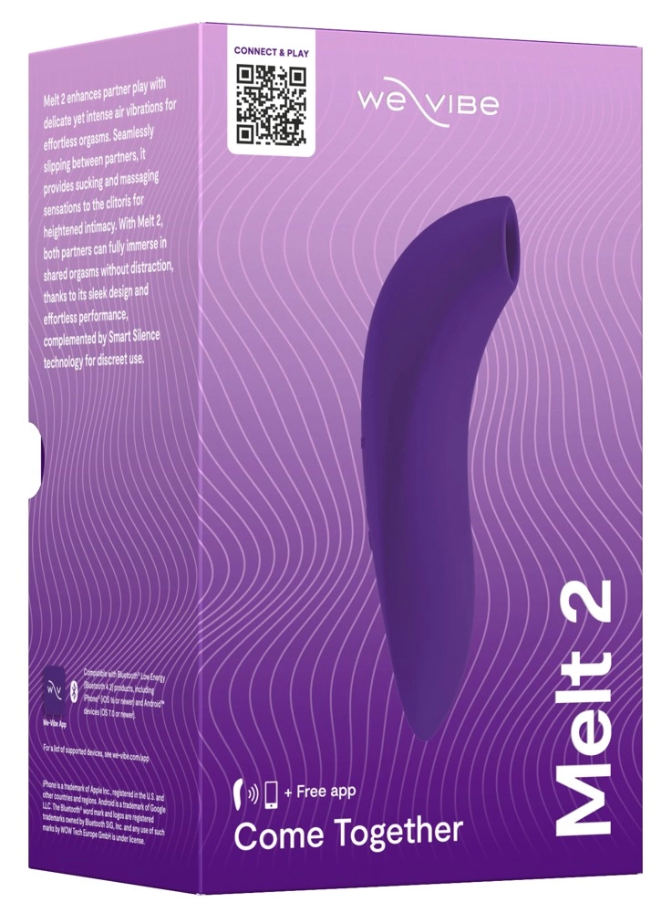 We-Vibe Melt 2 klitorio stimuliatorius su oro bangų stimuliacija, violetinis