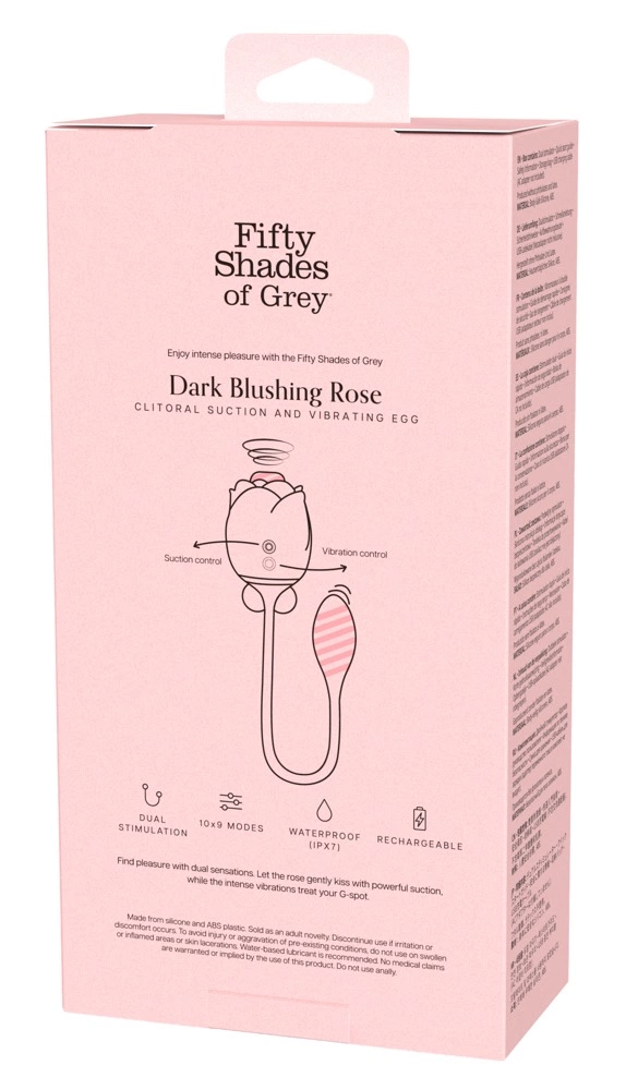 Fifty Shades of Grey Dark Blushing Rose klitorio stimuliatorius ir vibruojanti kulka