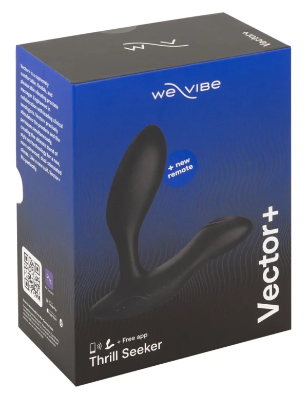 We-Vibe Vector+ analinis vibratorius su dviem varikliais, Charcoal Black