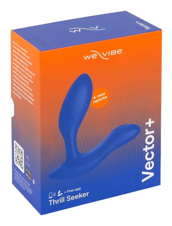 We-Vibe Vector+ analinis vibratorius su dviem varikliais, valdomas programėle, Royal Blue