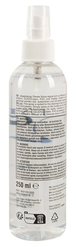 Just Glide purškiamas žaislų valiklis, 250 ml