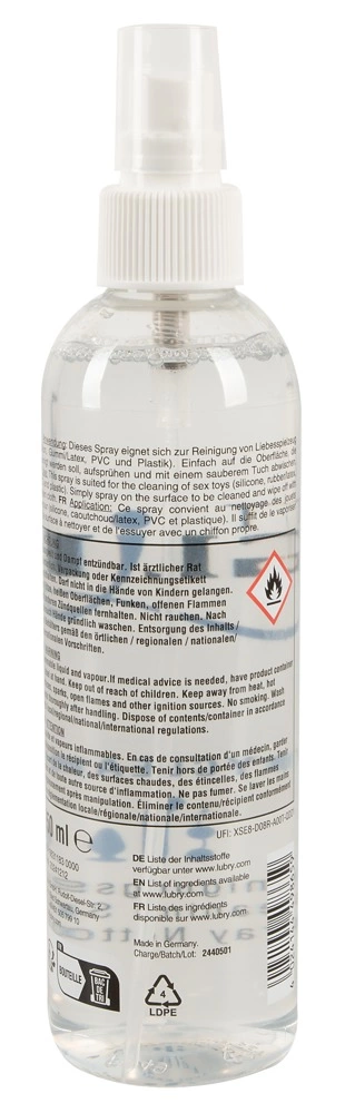 Just Glide purškiamas žaislų valiklis, 250 ml