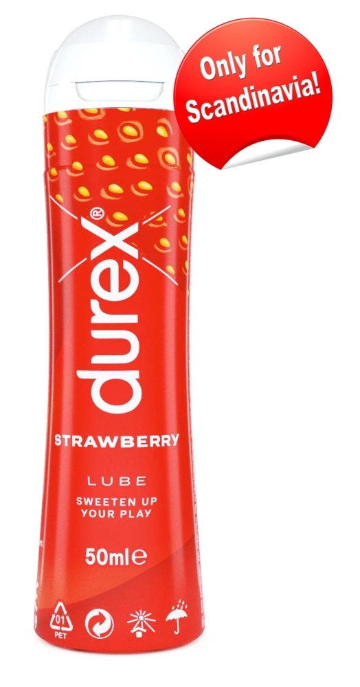 Durex Strawberry lubrikantas su skoniu vandens pagrindu, 50 ml
