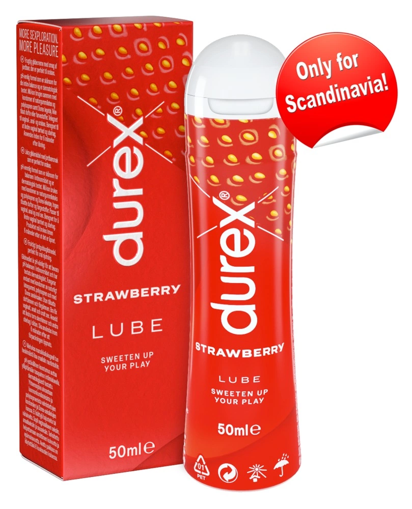 Durex Strawberry lubrikantas su skoniu vandens pagrindu, 50 ml