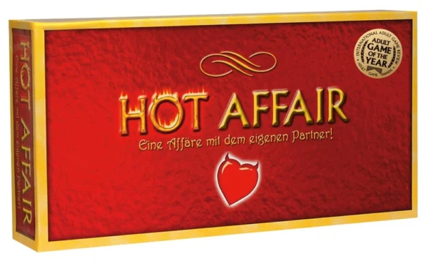 Hot Affair stalo žaidimas poroms su užduočių kortelėmis, vokiečių kalba