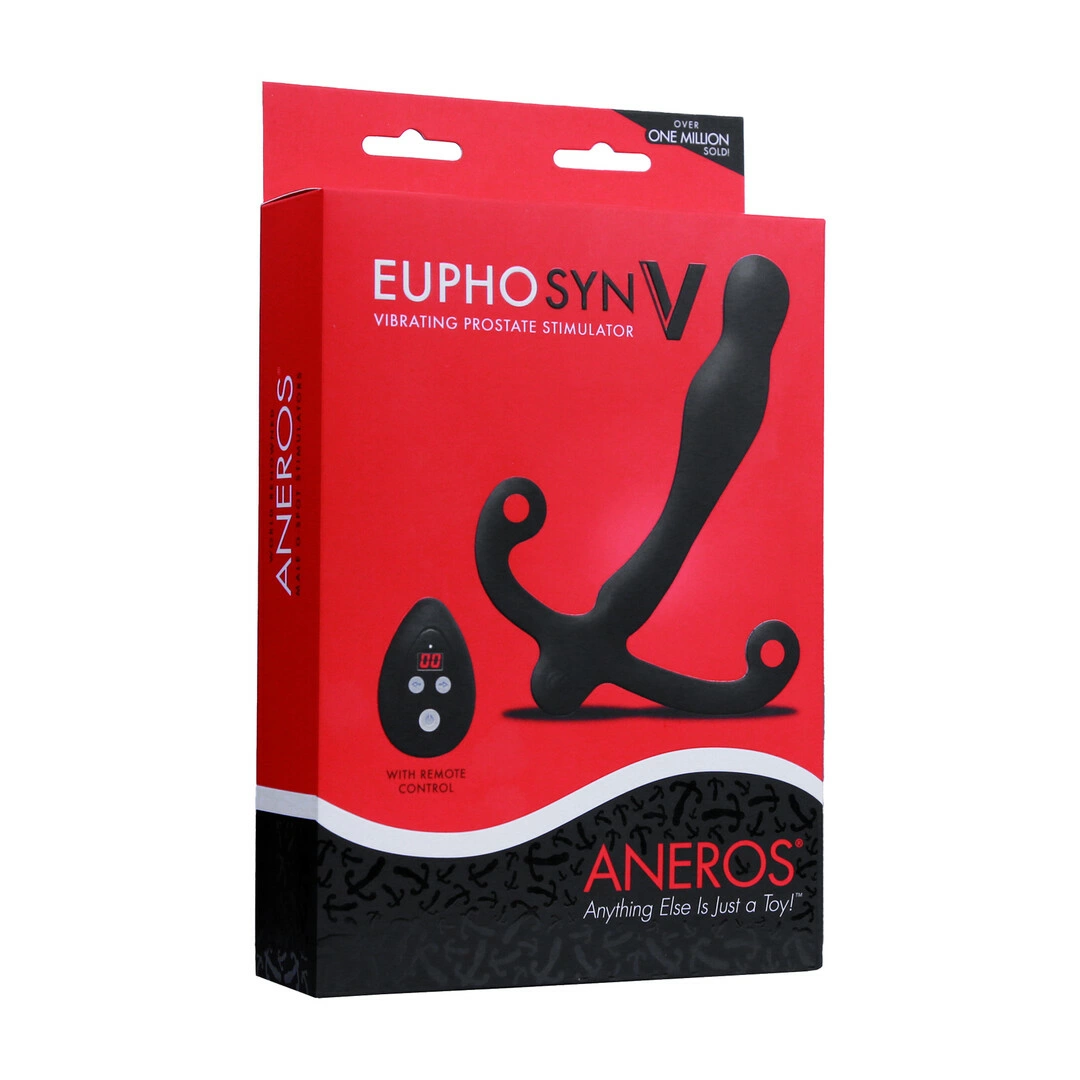 Aneros Eupho Syn V vibruojantis prostatos masažuoklis su pulteliu, juodas