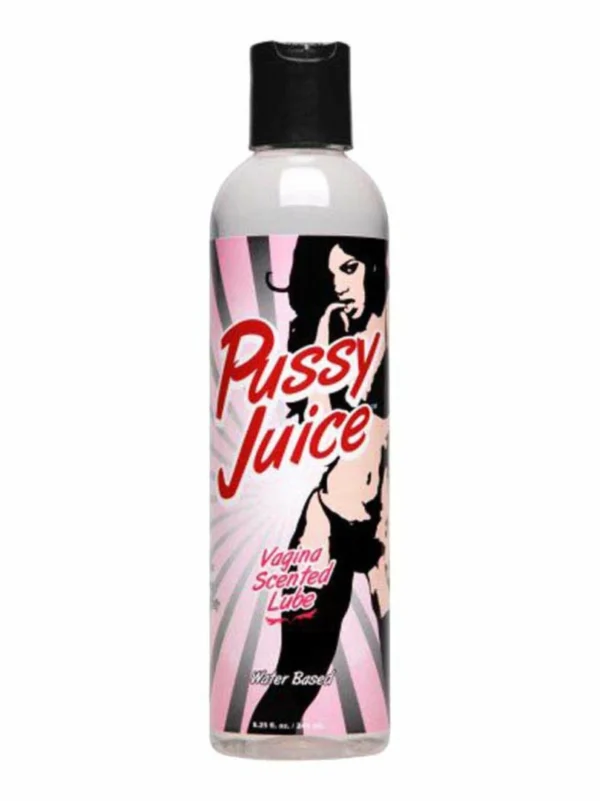 XR Brands Pussy Juice aromatizuotas lubrikantas vandens pagrindu, 244 ml