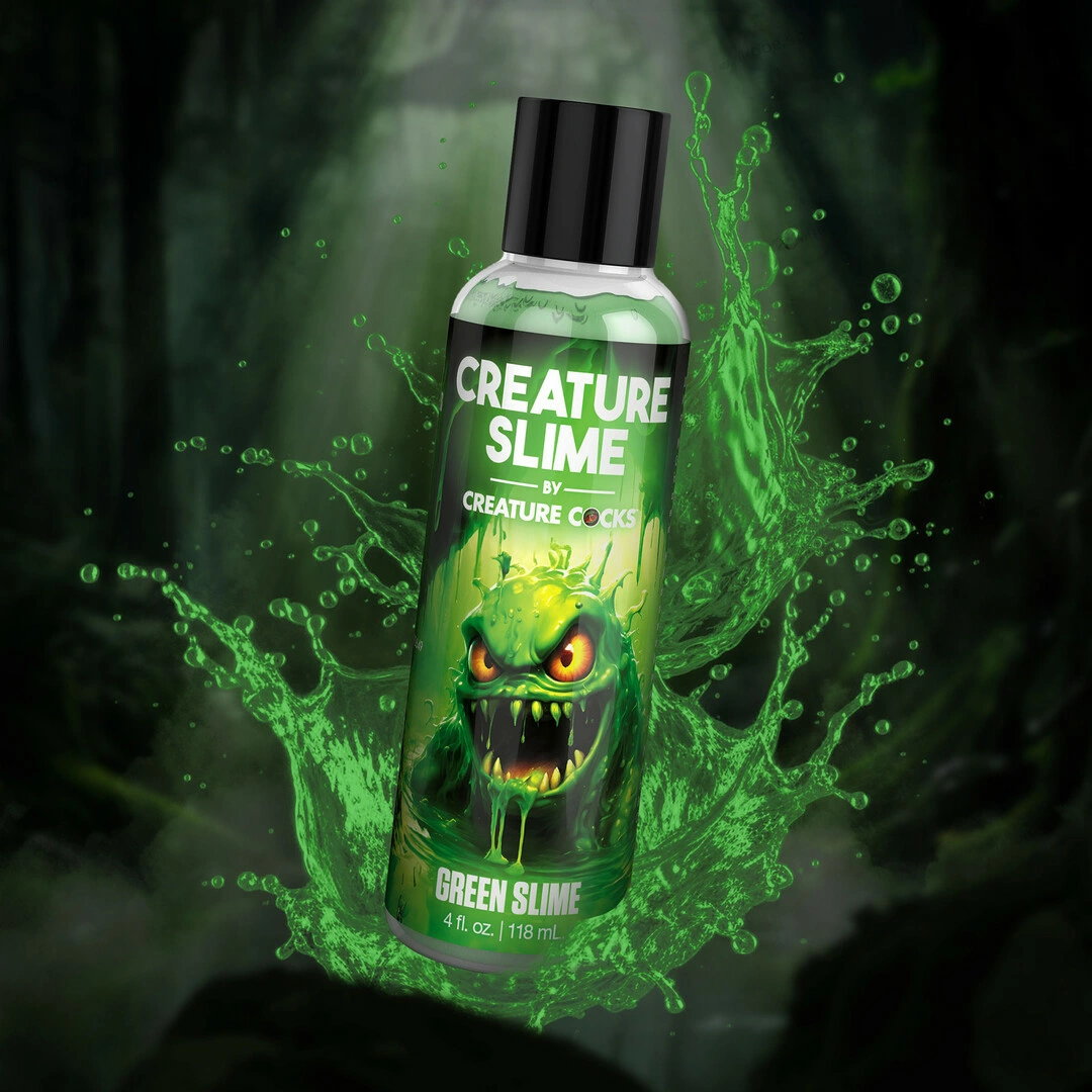 XR Brands Creature Slime lubrikantas vandens pagrindu, žalias, bekvapis, 118 ml