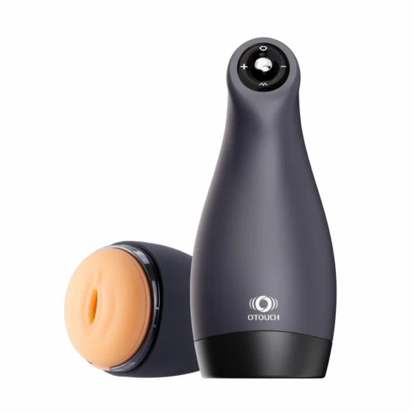 Otouch Airturn3 automatinis masturbatorius su vibracija ir siurbimu, juodas