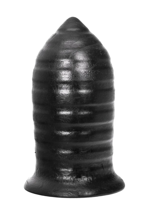 All Black analinis kaištis su grioveliais iš PVC, juodas, 16 cm