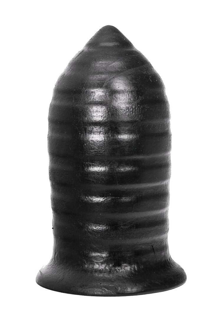 All Black analinis kaištis su grioveliais iš PVC, juodas, 16 cm