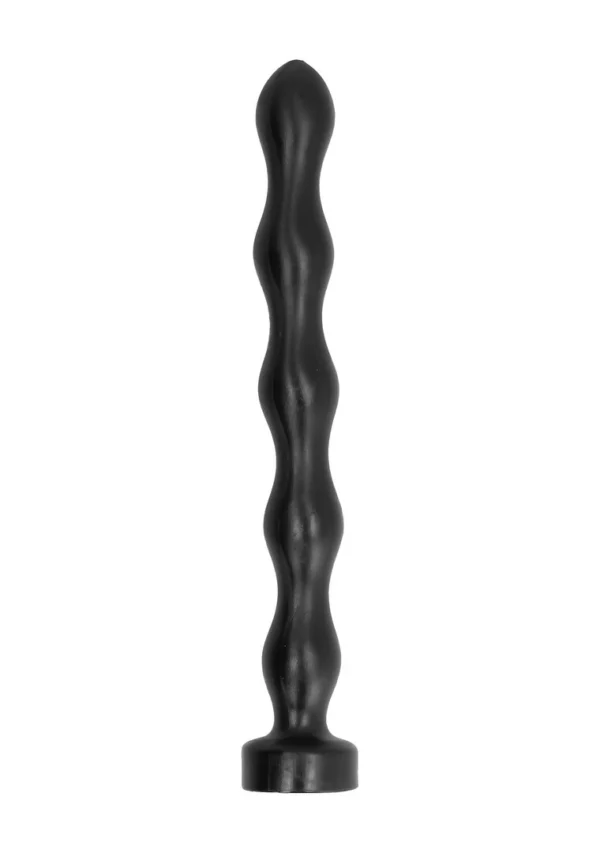 All Black lankstus analinis dildo su rutuliniais segmentais, 41 cm, juodas