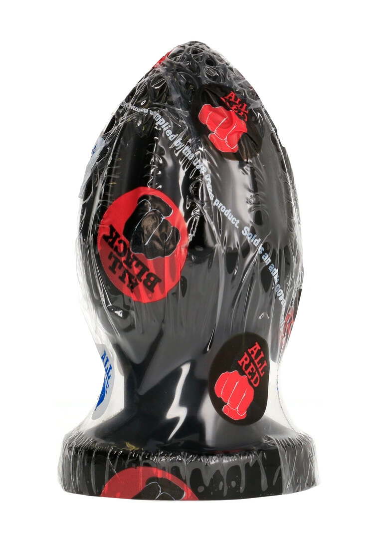 All Black analinis kaištis iš PVC su grioveliais, juodas, 12 cm